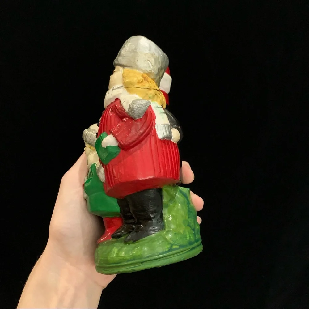 Vintage Christmas Caroling Family Ceramic Figurine Statue // REPAIRED/FLAWS